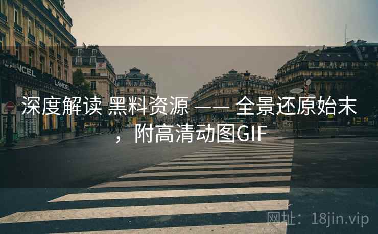 深度解读 黑料资源 —— 全景还原始末,附高清动图GIF